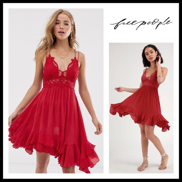 FREE PEOPLE BOHO SLIP CROCHET LACE SUN DRESS A3C - Picture 8 of 16